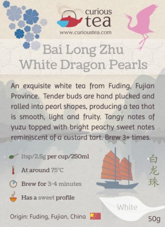 China Bai Long Zhu White Dragon Pearls White Tea