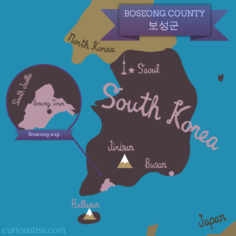 Boseong Map, Boseong County, South Korea