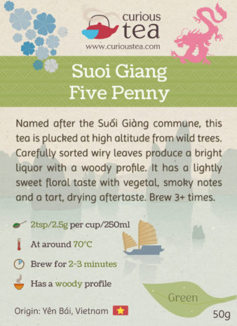 Vietnam Yen Bai Suoi Giang Five Penny Wild Green Tea