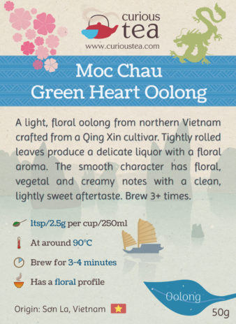 Vietnam Son La Moc Chau Green Heart Qing Xin Oolong