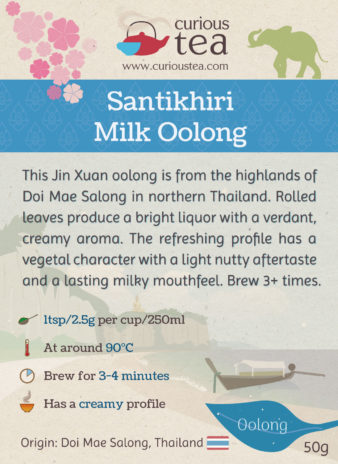 Thailand Doi Mae Salong Santikhiri Jin Xuan Milk Oolong