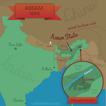 Latumoni, Upper Assam, India - Map