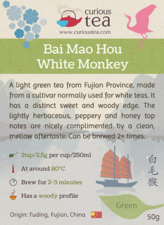 China Fujian Fuding Bai Mao Hou White Monkey Green Tea