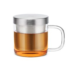 Glass Infuser Mug with Steel Infuser 350ml - Samadoyo S-049A