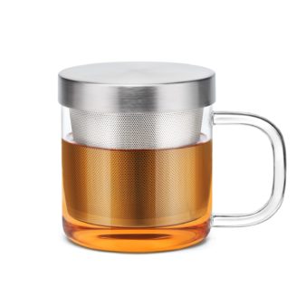 Glass Infuser Mug with Steel Infuser 350ml - Samadoyo S-049A