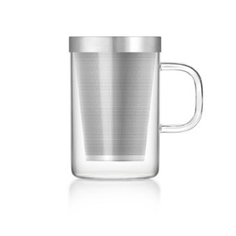 Glass Infuser Mug with Metal Filter 500ml - Samadoyo S-050A