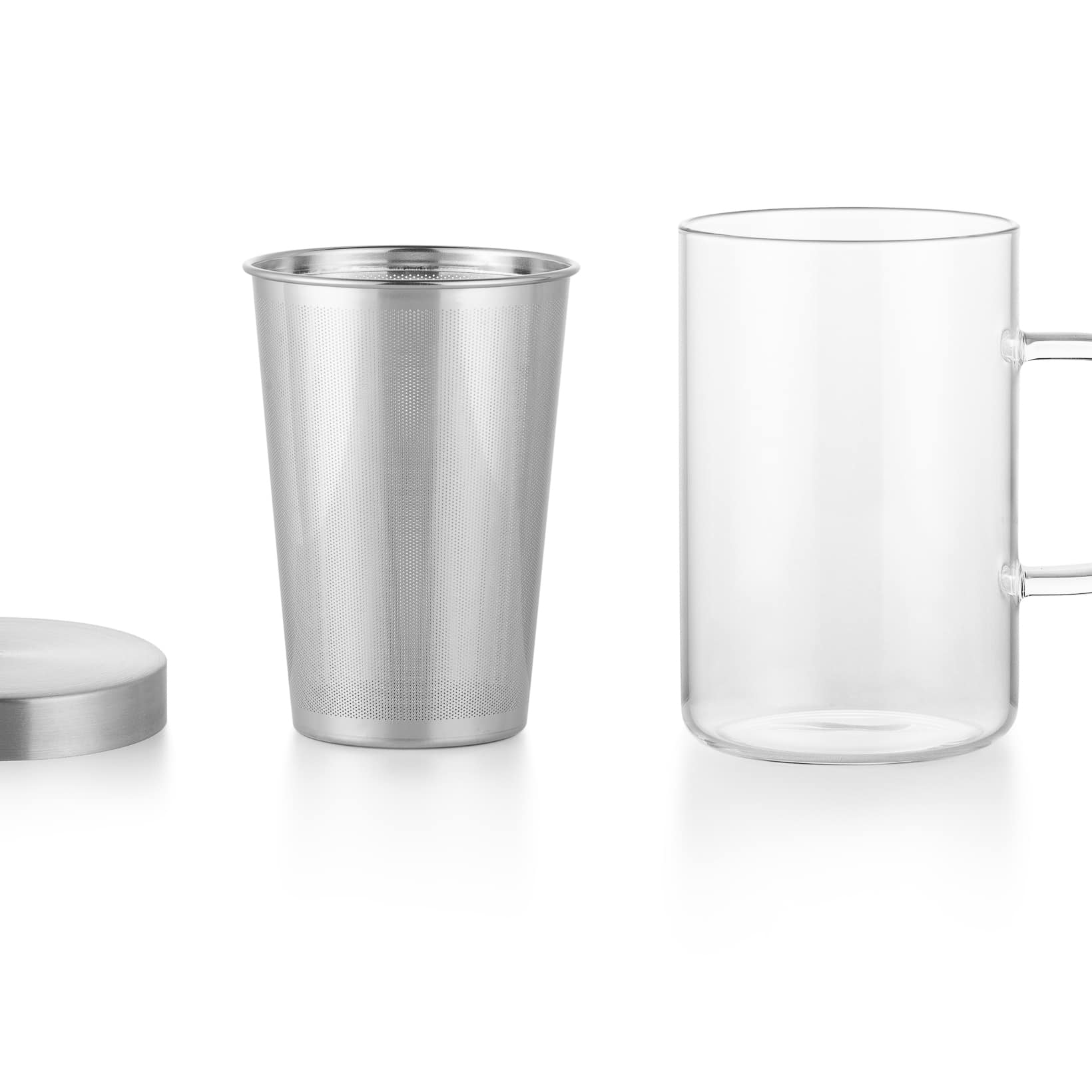 SAMADOYO 350ML Tea Mug Food-graded High Borosilicate Glass Clear Tea Cup  with Infuser and Lid (BPA-free, No FDA Certificate) - Black Wholesale