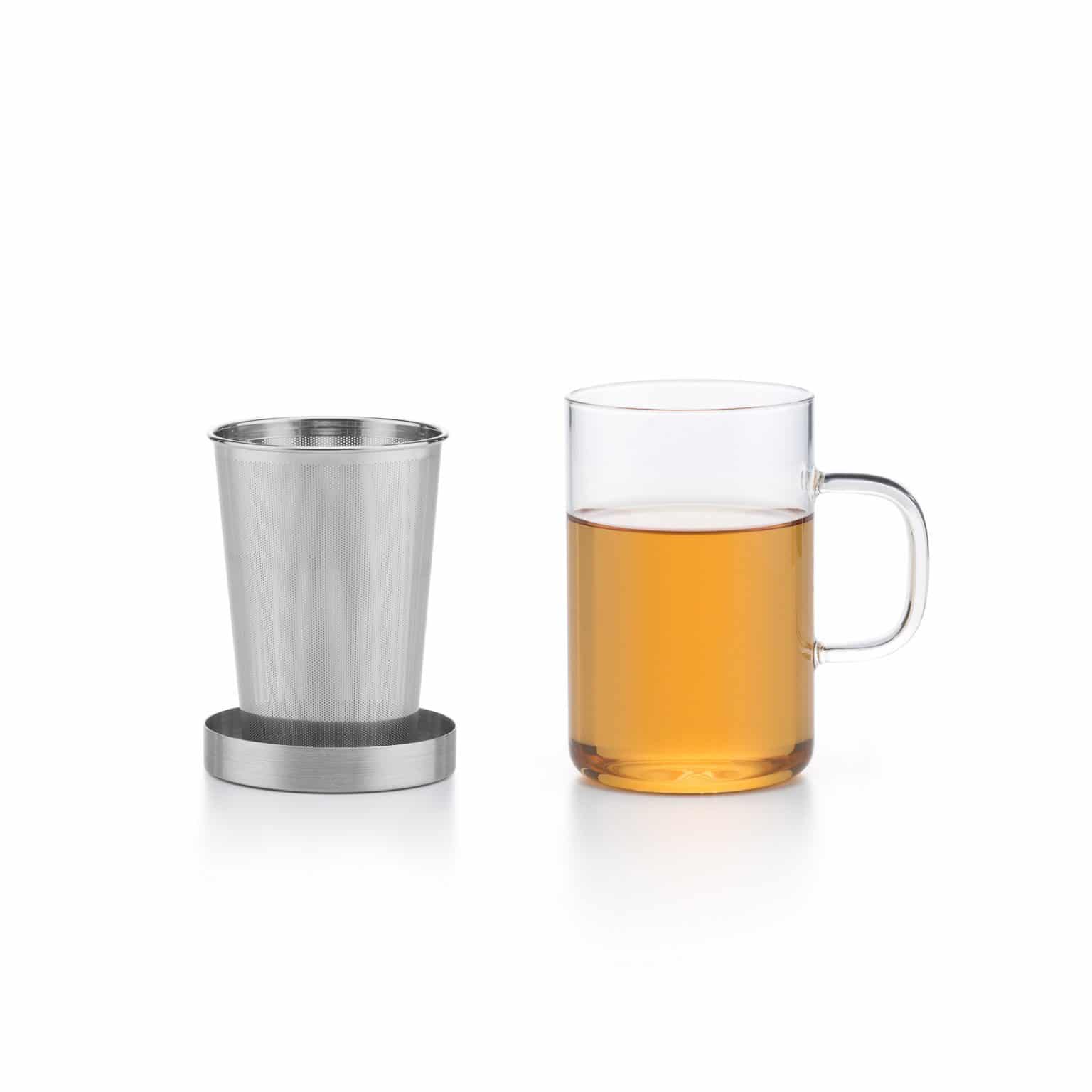 Samadoyo Glass Tea Infuser Mug 500ml Modern Teaware Curious Tea