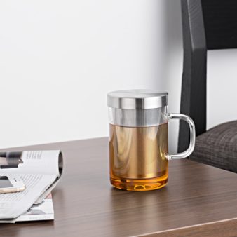 Glass Infuser Mug with Steel Infuser 500ml - Samadoyo S-050A