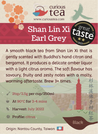 Taiwanese Earl Grey Shan Lin Xi Fo Shou Gan Hong Cha Bergamot Black Tea