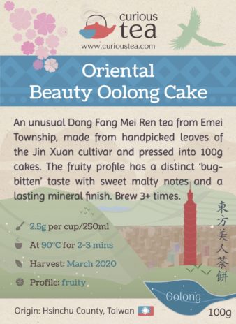 Taiwan Hsinchu County Emei Township Dong Fang Mei Ren Oriental Beauty Cake Pressed Oolong