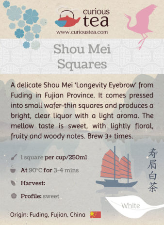 China Fujian Fuding Shoue Mei Wafers Precious Eyebrow Squares