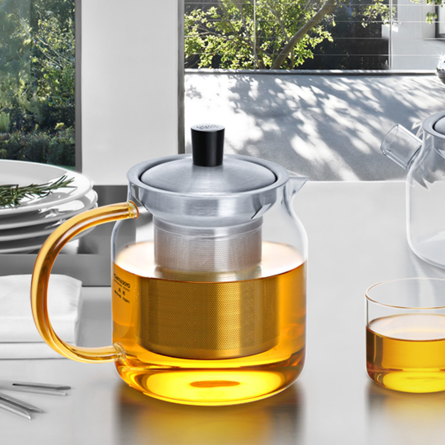 Samadoyo Glass Tea Pot & 4 Cups Modern Teaware Curious Tea