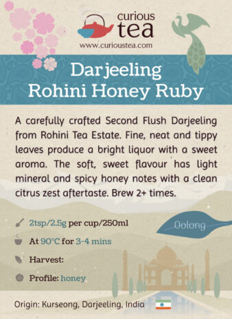 India Darjeeling Rohini Honey Ruby Second Flush Oolong Tea