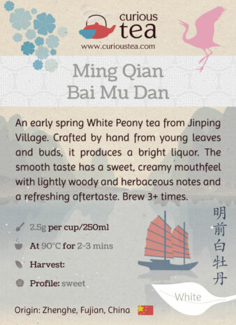 China Fujian Province Zhenghe Ming Qian Bai Mu Dan White Tea
