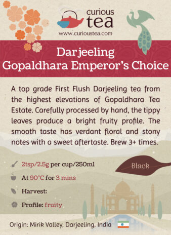 India Darjeeling Gopaldhara Emperor's Choice First Flush Black Tea