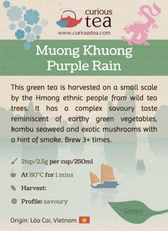 Vietnam Lao Cai Muong Khuong Purple Rain Wild Green Tea