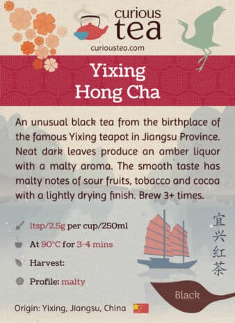 China Jiangsu Province Yixing Hong Cha Black Tea Pouch