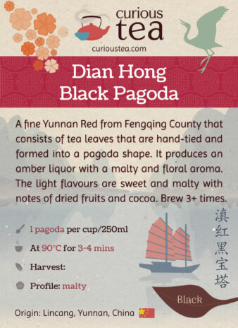 China Yunnan Red Dian Hong Black Pagoda Black Tea Pouch