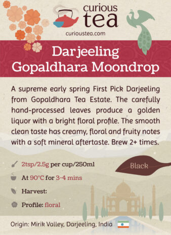 India Darjeeling Gopaldhara Moondrop First Flush Tea Pouch