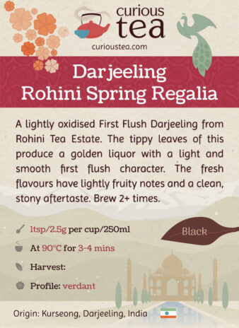 India Darjeeling Rohini First Flush Spring Regalia Black Tea Pouch