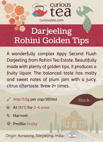 India Darjeeling Rohini Second Flush Golden Tips Black Tea Pouch
