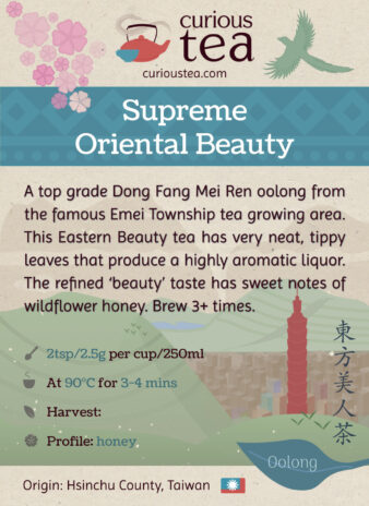 Taiwan Hsinchu County Emei Dong Fang Mei Ren Supreme Oriental Beauty Oolong Eastern Beauty Tea Pouch