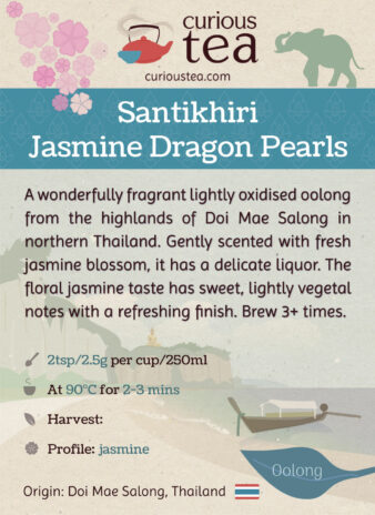 Thailand Doi Mae Salong Santikhiri Jasmine Dragon Pearls Oolong Pouch