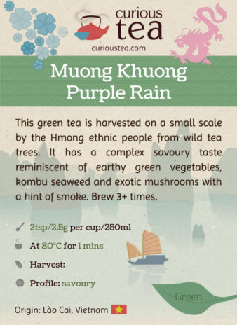 Vietnam Lao Cai Muong Khuong Purple Rain Wild Green Tea Pouch