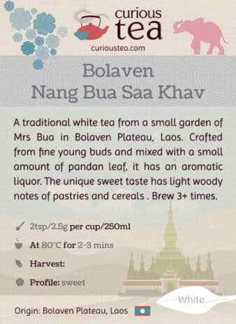 Laos Bolaven Plateau Nang Bua Saa Khav Lao White Tea