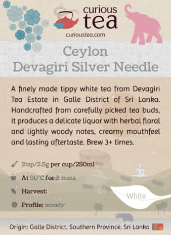 Sri Lanka Ceylon Devagiri Silver Needle White Tea